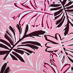 CORTE 0,50x1,50cm Viscose Palmeira Rosa