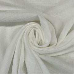 CORTE 0,80x1,30cm Fralda Gaze de Algodão Off White