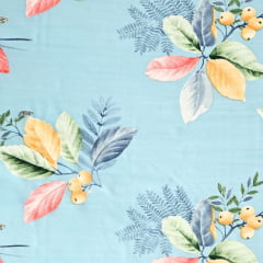 Microfibra Floral Verão Azul 2,40m RRR Microfibra Floral Verão Azul 2,40m RRR