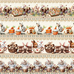 CORTE 0,80x1,50m Tricoline Docinho dos Coelhos