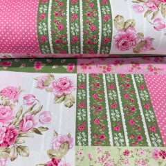 CORTE 0,50x2,50m Tergal Patchwork Rosa CORTE 0,50x2,50m Tergal Patchwork Rosa