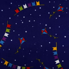 Chita Fake Bandeiras Juninas Fundo Azul RRR