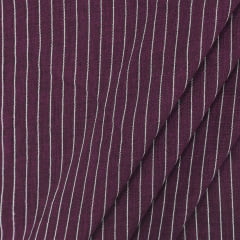 CORTE 0,90x1,50cm Alfaiataria Risca de Giz Linho Roxo Ameixa 