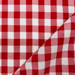 CORTE 0,40x1,50cm Oxford Xadrez Pequeno Vermelho