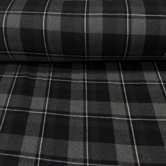 CORTE 0,70x1,60cm Flanela Xadrez Preto e Cinza 