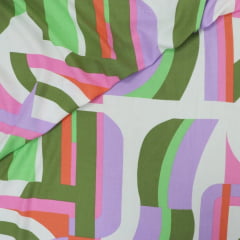 CORTE 0,60x1,50cm Viscose Curvas Modernas Tons Frios CORTE 0,60x1,50cm Viscose Curvas Modernas Tons Frios