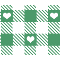 Chita Xadrez Coração Verde RRR