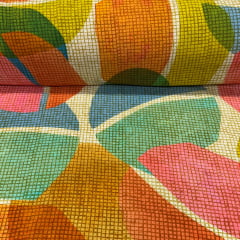 CORTE 0,90x1,50cm Viscose Farm Mosaico Tropical