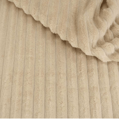 CORTE 0,40x2,50cm Mantinha Fleece Canelado 2,50m Bege CORTE 0,40x2,50cm Mantinha Fleece Canelado 2,50m Bege