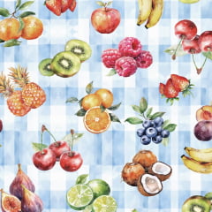 CORTE 0,60x1,50cm Tricoline Frutas Tropicais CORTE 0,60x1,50cm Tricoline Frutas Tropicais