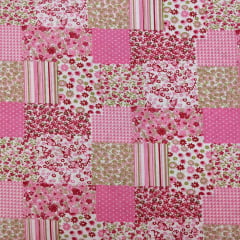 Percal 150 Fios Patchwork Rosa RRR