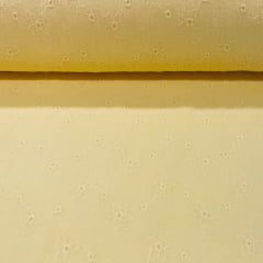 Crepe de Algodão Laise Amarelo Pastel Lolita RRR Crepe de Algodão Laise Amarelo Pastel Lolita RRR