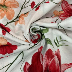 CORTE 0,70x2,50cm Lençol Elegance Jardim Rubro 2,50m