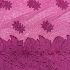 Tule Bordado Rosa RRR