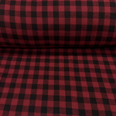 CORTE 1,00x1,40cm Flanela Xadrez Vermelho e Preto Pequeno CORTE 1,00x1,40cm Flanela Xadrez Vermelho e Preto Pequeno