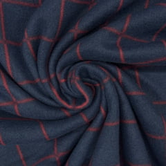CORTE 0,80x1,50cm Soft Xadrez Vermelho no Azul