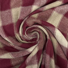 Flanela Xadrez Vintage Vermelho e Branco RRR