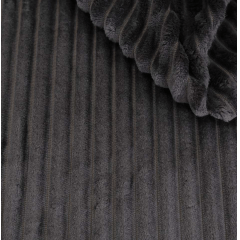 CORTE 0,60x2,50cm  Mantinha Fleece Canelado 2,50m Cinza Chumbo