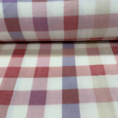 CORTE 0,70x1,60cm Fleece Xadrez Colorido