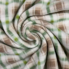 CORTE 1,00x1,60cm Soft Xadrez Bege e Verde