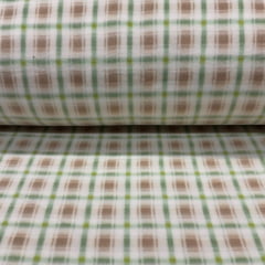 CORTE 1,00x1,60cm Soft Xadrez Bege e Verde CORTE 1,00x1,60cm Soft Xadrez Bege e Verde
