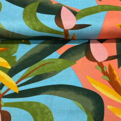 CORTE 0,80x1,50cm Viscose Folhagem dos Sonhos