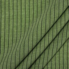 CORTE 0,70x1,50cm Alfaiataria Risca de Giz Linho Verde Ervilha 