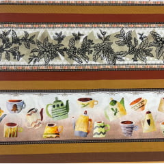 CORTE 0,50x1,50cm Tricoline Barrada Café