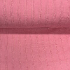 Crepe de Algodão Rosa Stripe Gold RRR