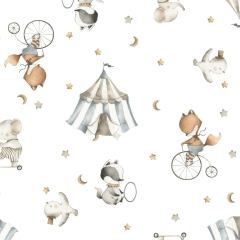 CORTE 0,50x1,50cm Tricoline Premium Circo das Estrelinhas