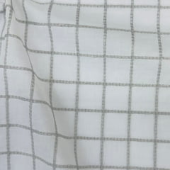 Cambraia de Algodão Grid Cinza RRR