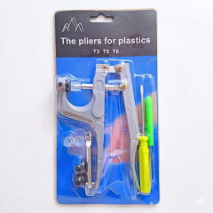 Kit alicate p/ botão de pressão plastico