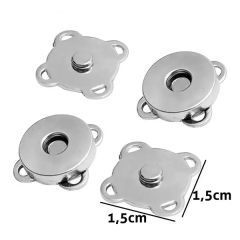 Botão Imantado 14mm Níquel pct c/5un