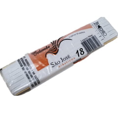 Elástico Médio Chato N18 11mm c/10mt Branco - São José - Colombe