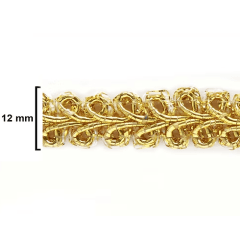 Galão Metalizado 32-12 Ouro c/20mt