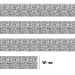 Galão Metalizado 60-35 Prata c/20mt