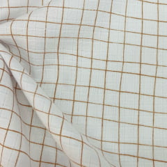Fralda Quadriculada Mini Xadrez Marrom 