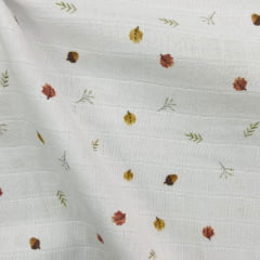 Fralda Quadriculada Digita Folhas ao Vento 70x75cm 