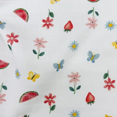 Fralda Quadriculada Digital Frutas Vermelhas Fralda Quadriculada Digital Frutas Vermelhas