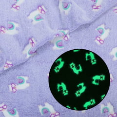 Fleece Brilha no Escuro Lhamas