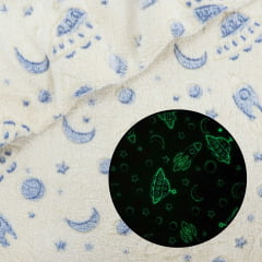 Fleece Brilha no Escuro Naves no Espaço