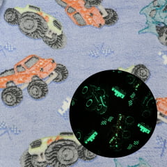 Fleece Brilha no Escuro Carros