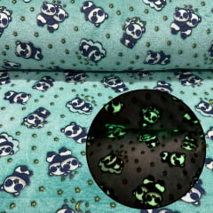 Fleece Brilha Pandas Sonolentos 