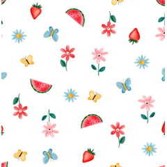 Tricoline Frutas Vermelhas