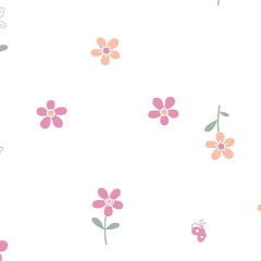 Tricoline Mini Flores de Verão Tricoline Mini Flores de Verão