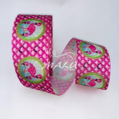 Fita Gorgurão Estampada Flamingo 767 N9 