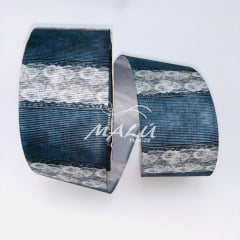 Fita Gorgurão Estampada Jeans Renda 776 N9 