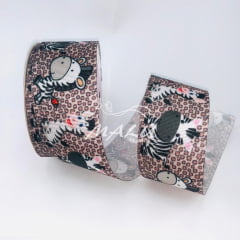 Fita Gorgurão Estampada Zebra 809 N9 