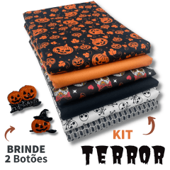 Kit Tricoline Halloween Terror 6 Cortes de 35x50cm
