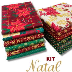 Kit Tricoline Natal 12 Cortes de 35x50cm